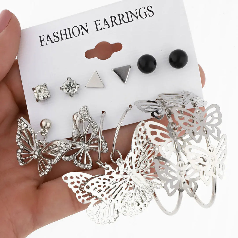 Set plateado bijou 6 aros