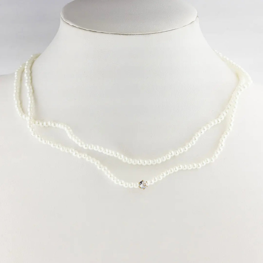 Set perla bijou colgante