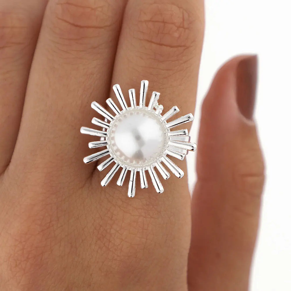 Anillo regulable acero blanco