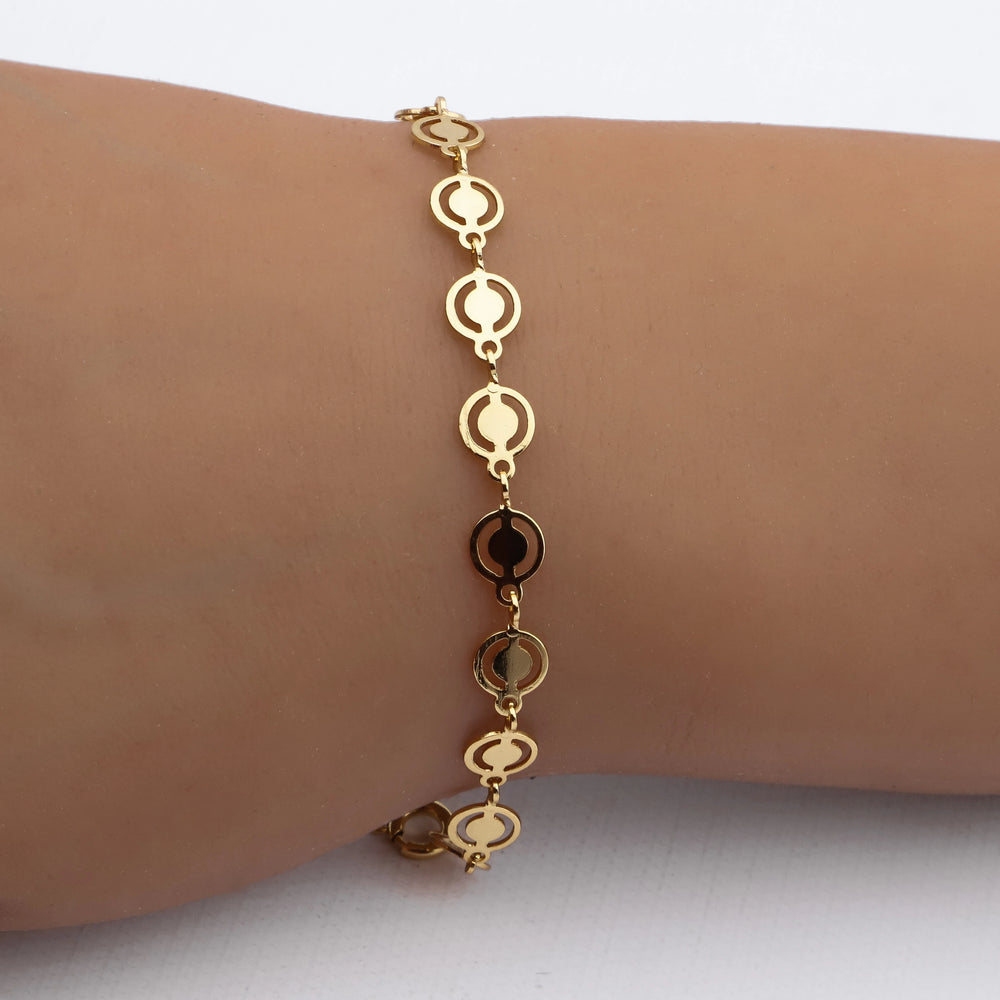 Pulsera acero dorado premium