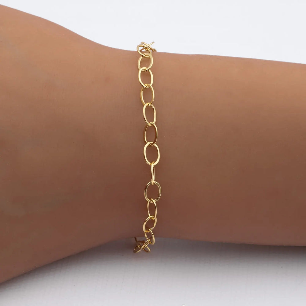 Pulsera acero dorado premium