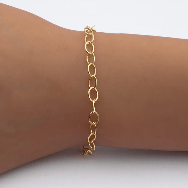 Pulsera acero dorado premium