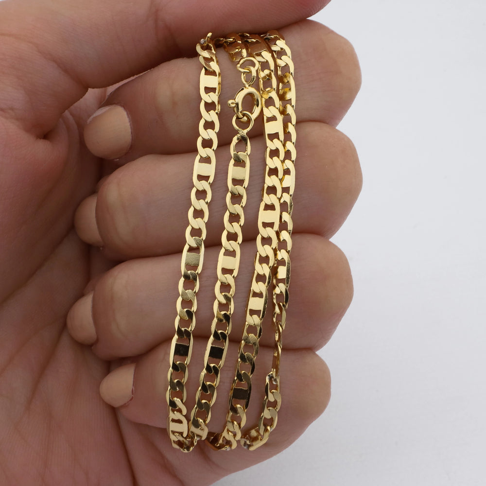 Cadena acero dorado premium
