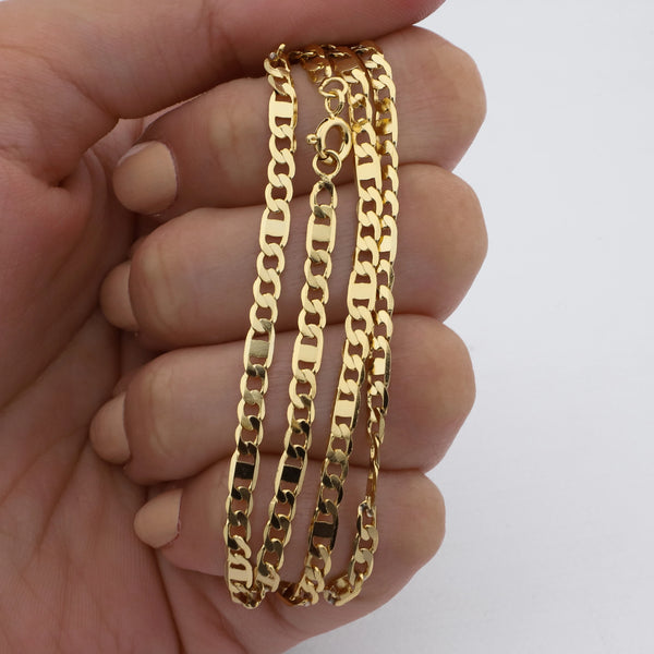 Cadena acero dorado premium