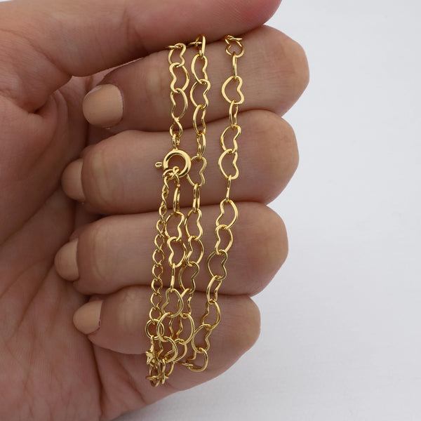 Cadena acero dorado premium