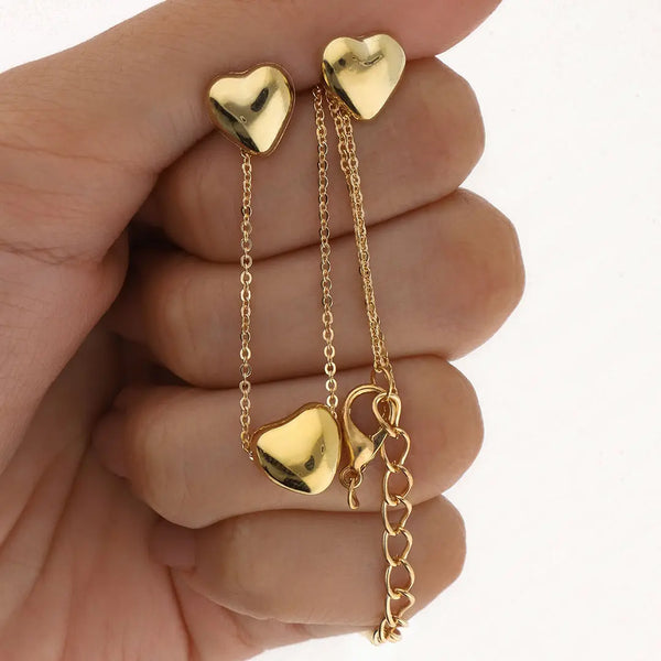 Set dorado bijou colgante + aros