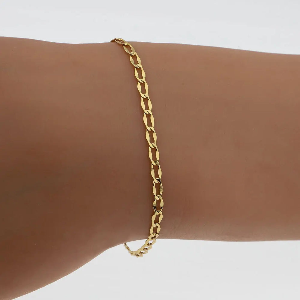Pulsera acero dorado premium