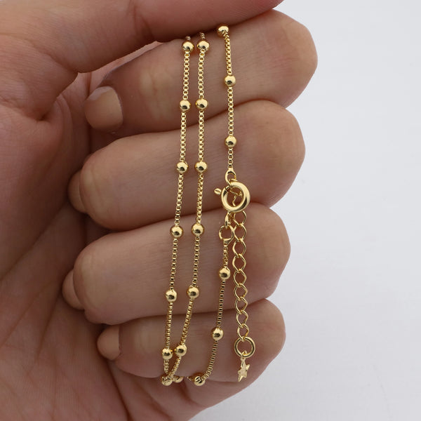 Cadena acero dorado premium