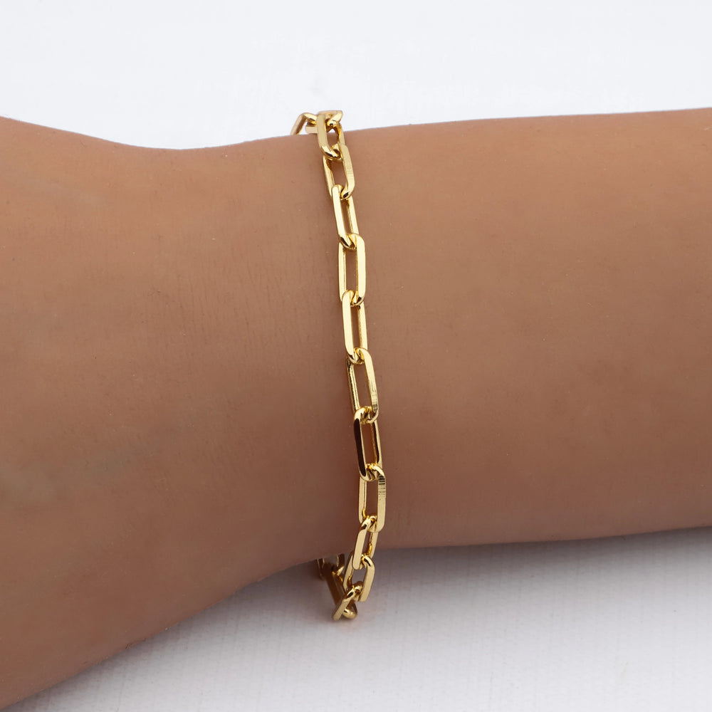 Pulsera acero dorado premium