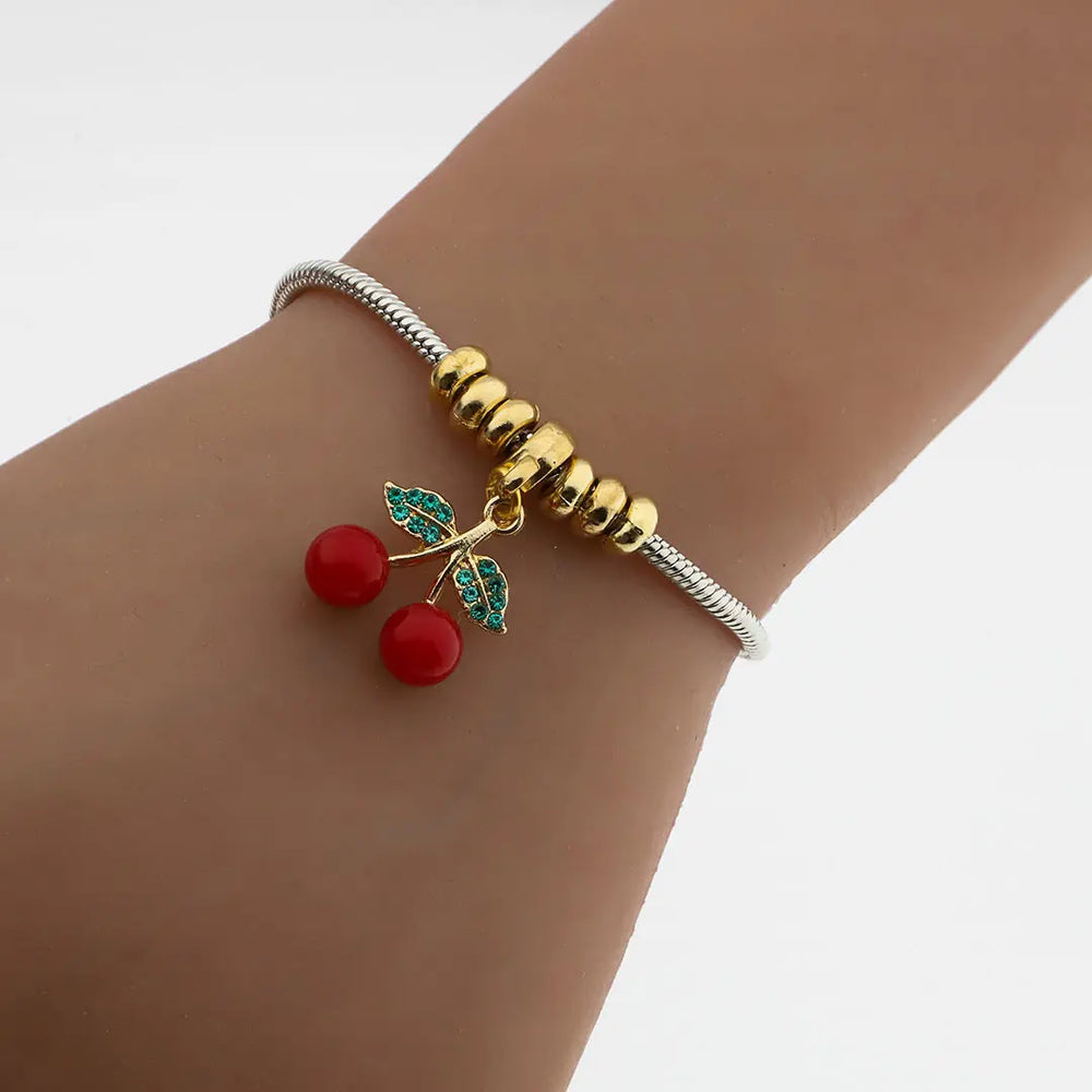 Pulsera acero blanco charms