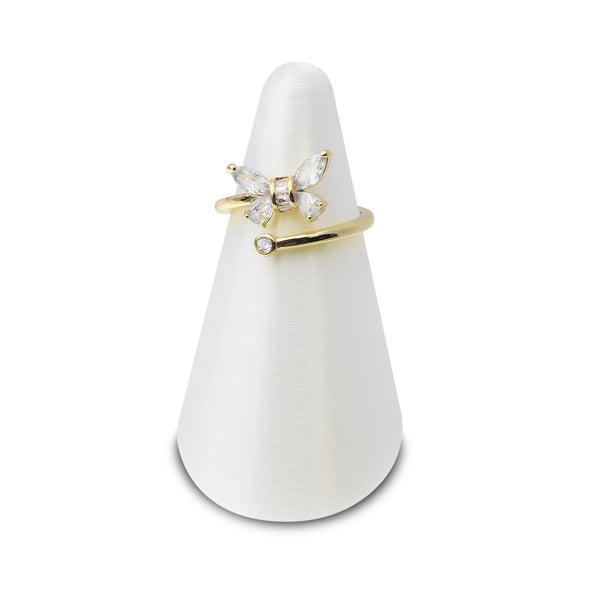 Cono exhibidor de anillos blanco