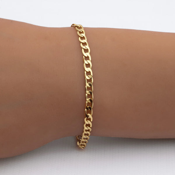 Pulsera acero dorado premium