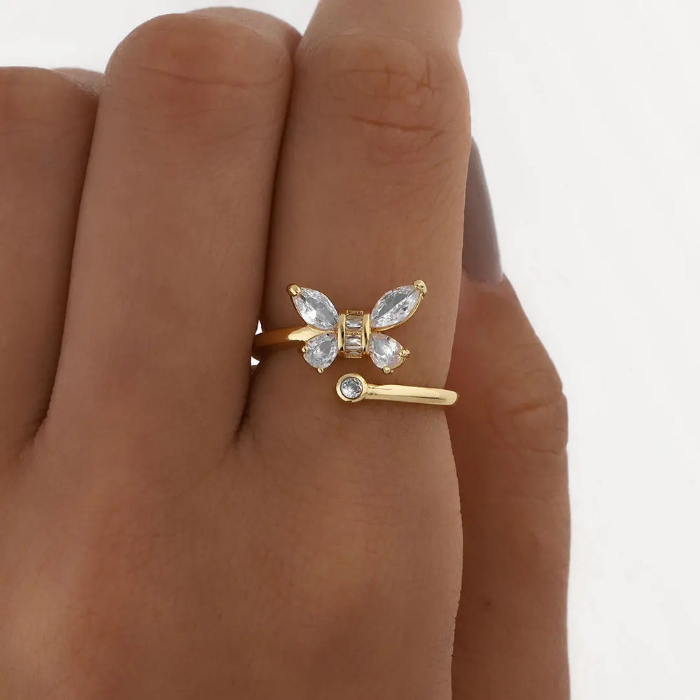 Anillo acero dorado