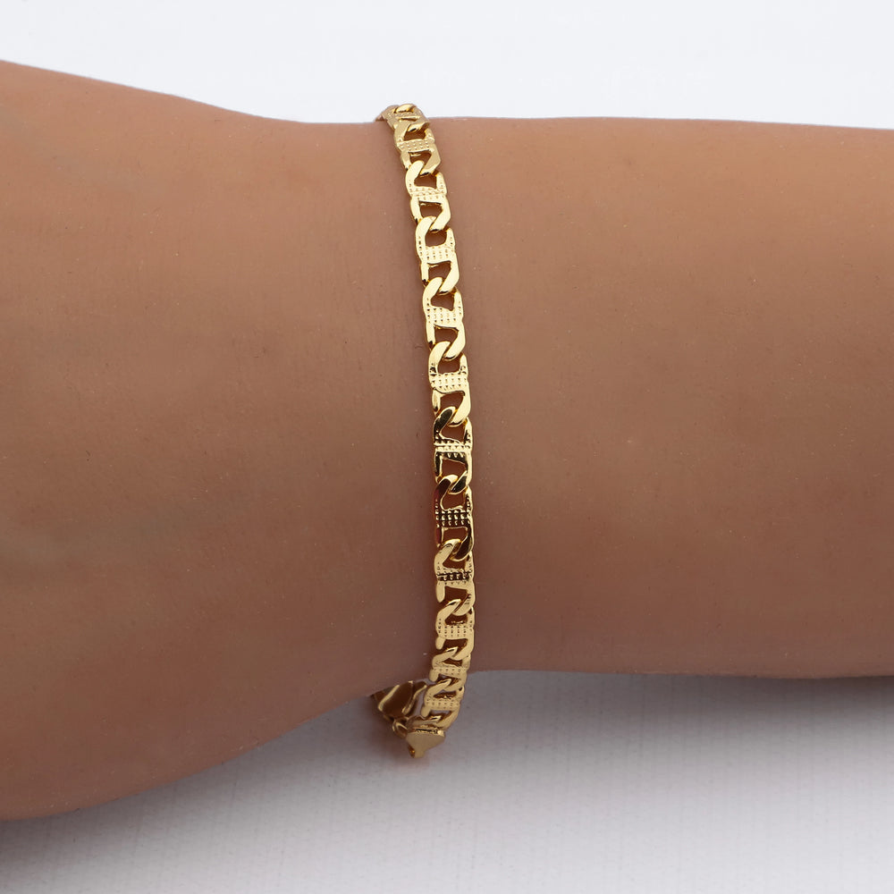 Pulsera acero dorado premium