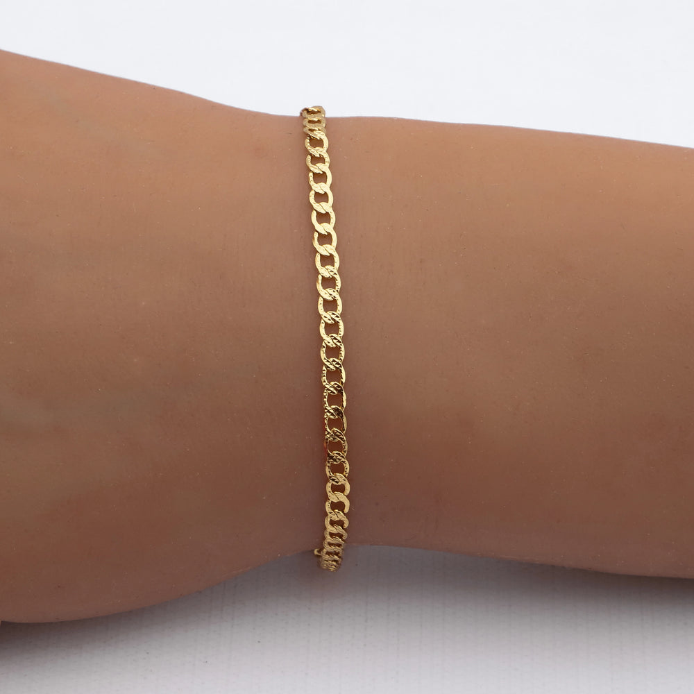 Pulsera acero dorado premium