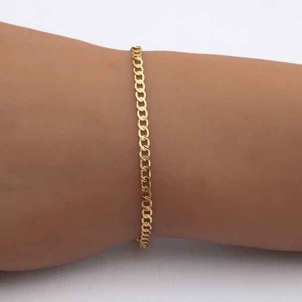 Pulsera acero dorado premium