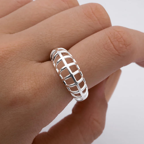 Anillo acero blanco premium