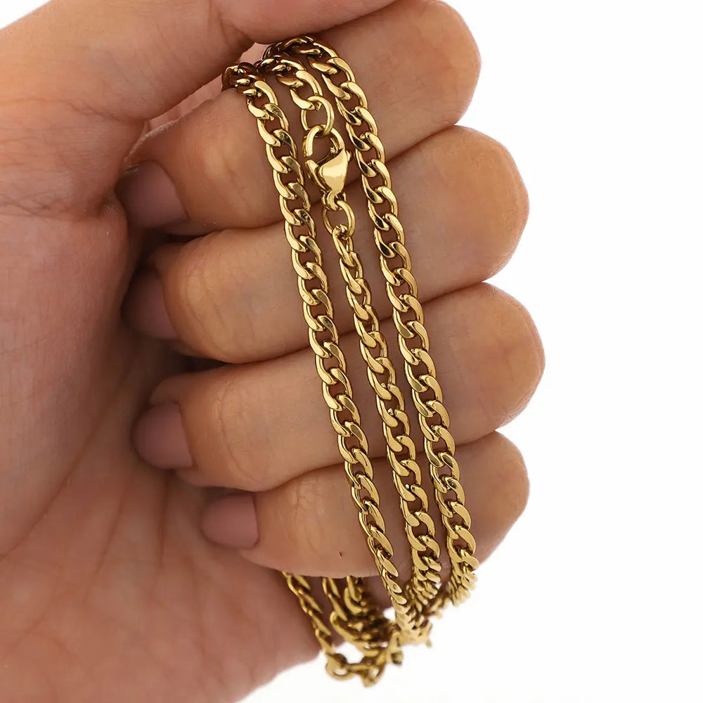 Cadena acero dorado