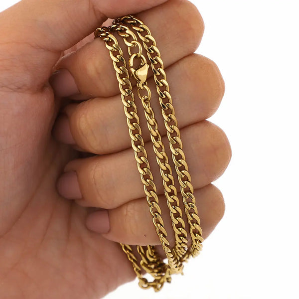 Cadena acero dorado