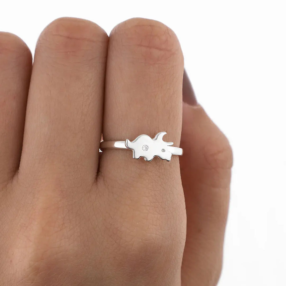 Anillo dinosaurio regulable plating