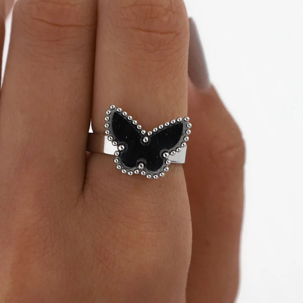 Anillo mariposa acero quirurgico