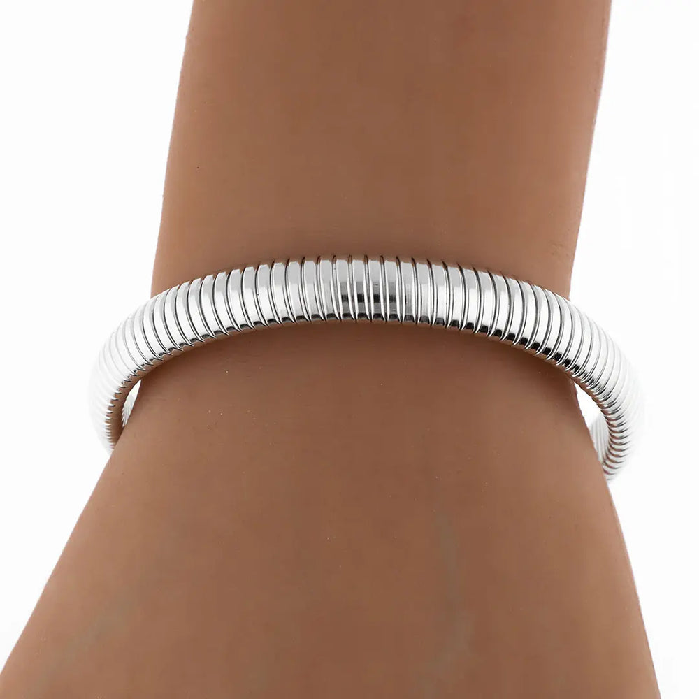 Brazalete bijou plateado