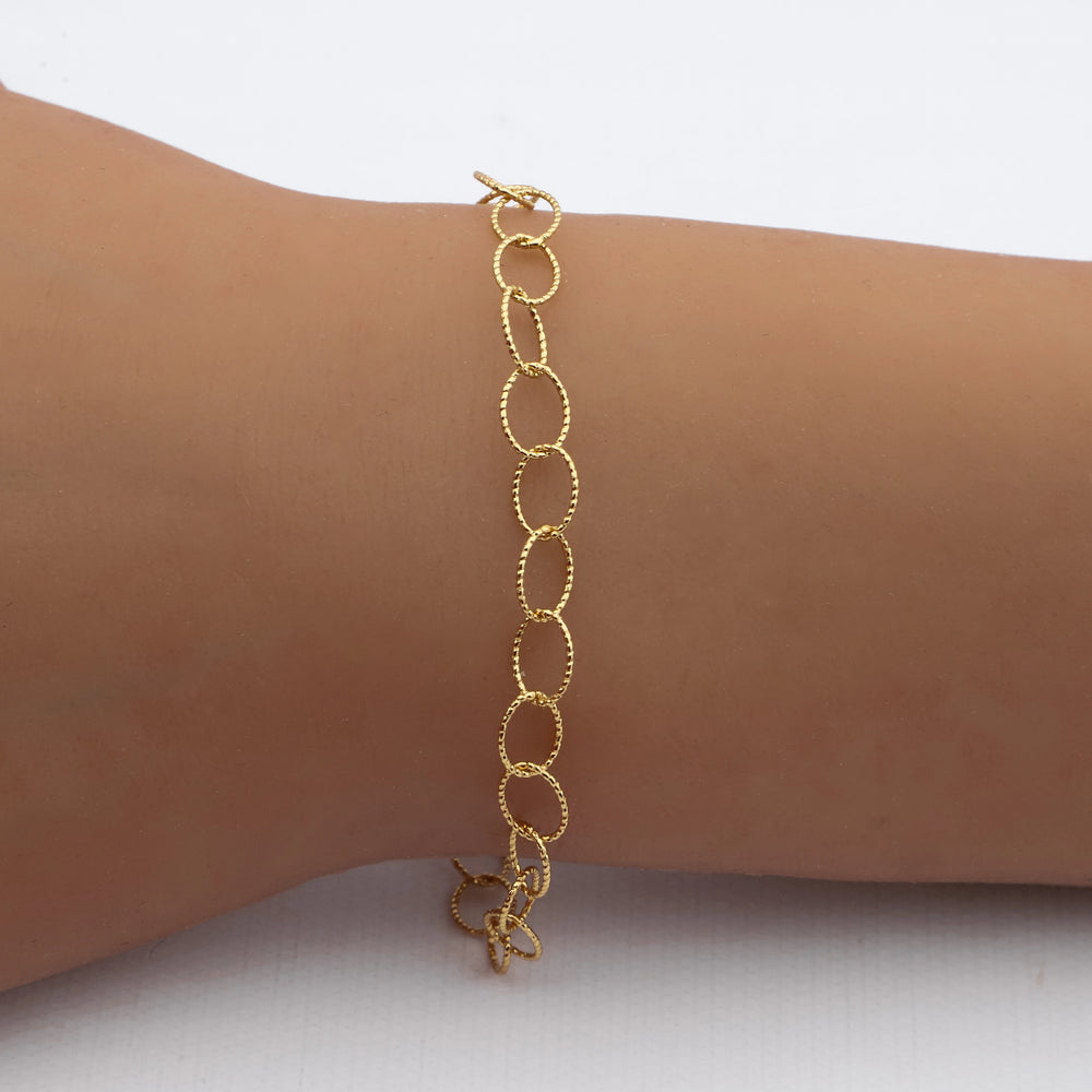 Pulsera acero dorado premium