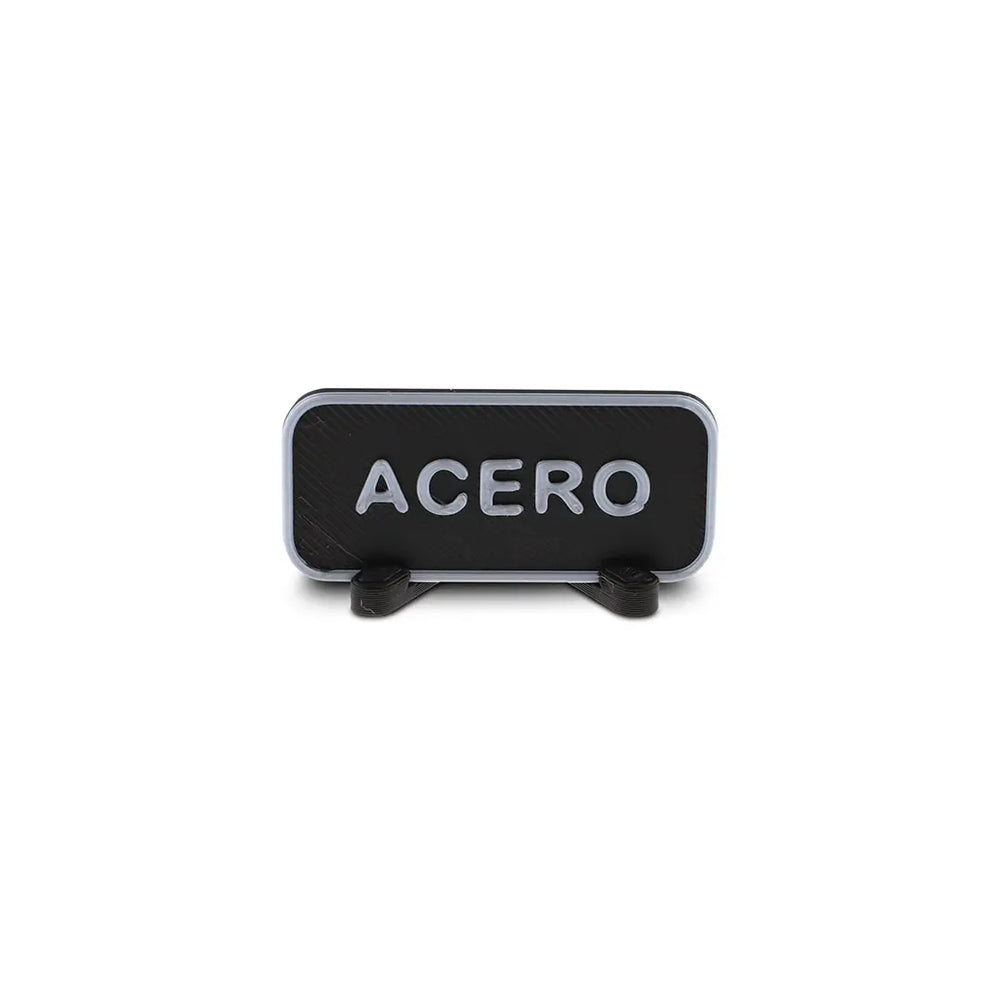 Placa por 5 unidades "acero" con pie