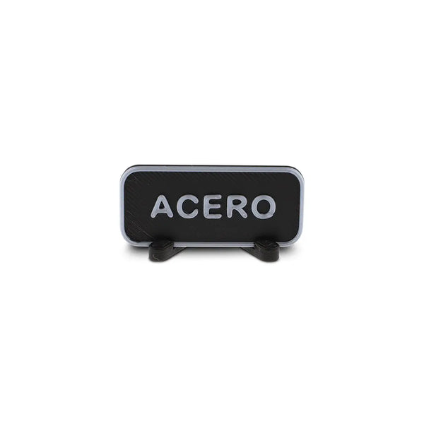 Placa por 5 unidades "acero" con pie