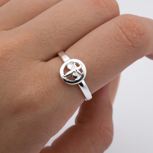 Anillo acero blanco premium