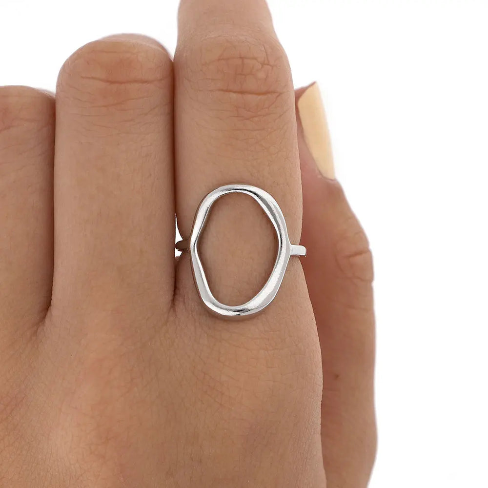 Anillo plateado bijou
