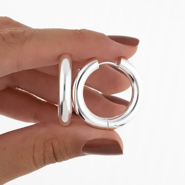 Argollas acero blanco
