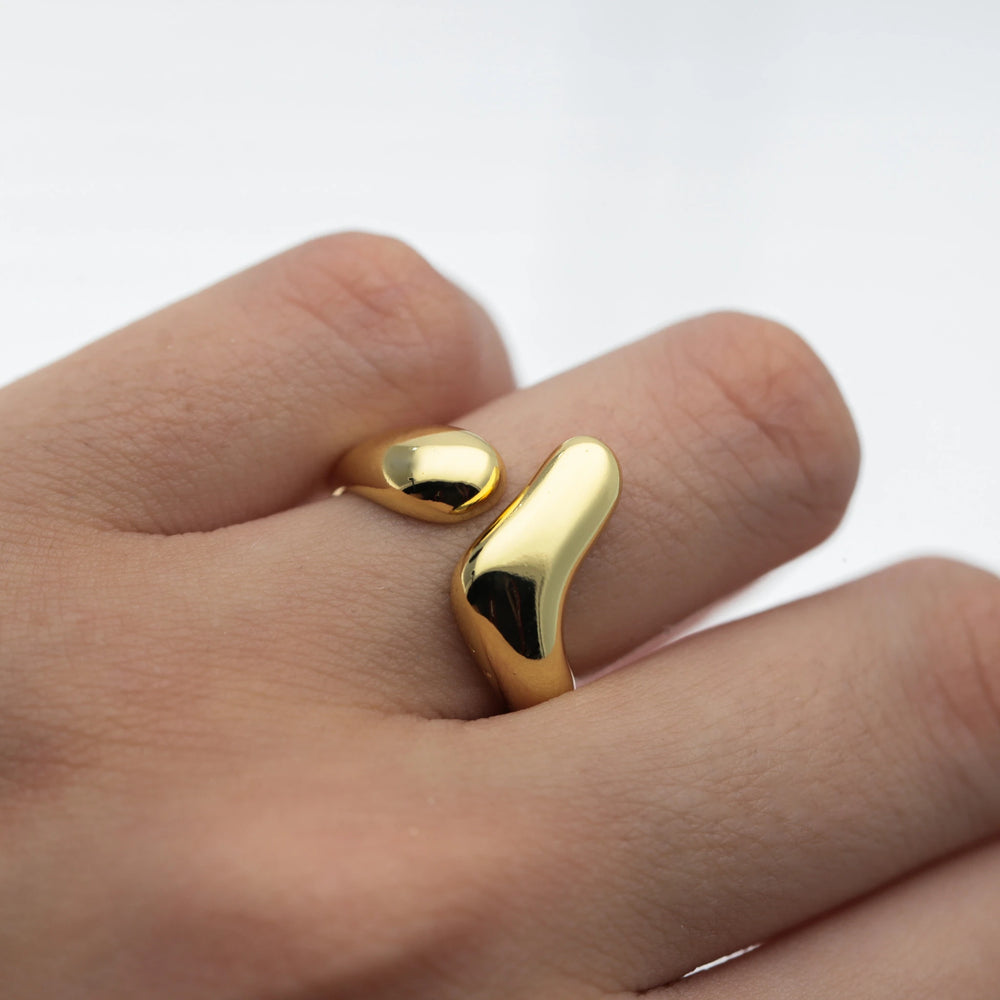 Anillo acero dorado