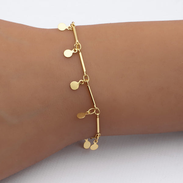 Pulsera acero dorado premium