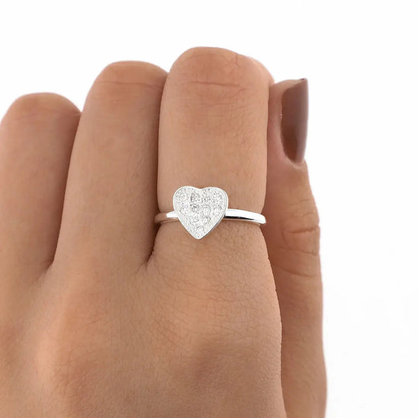 Anillo corazon plating
