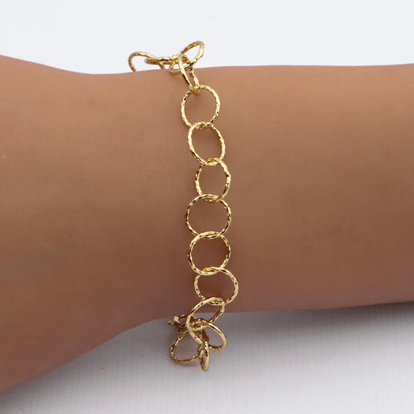 Pulsera acero dorado premium