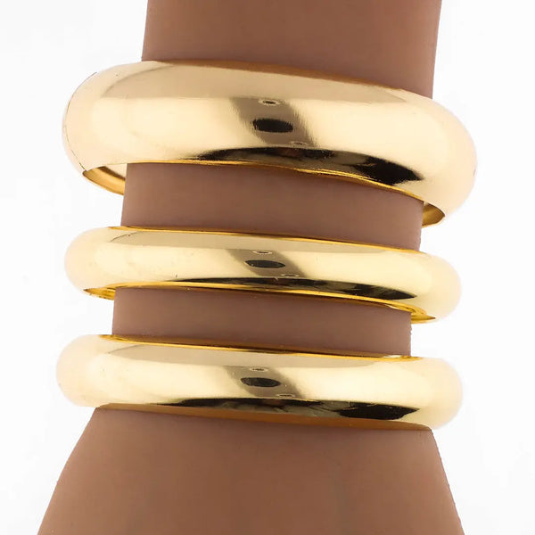 Set dorado bijou 3 brazaletes