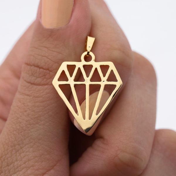 Dije acero dorado premium