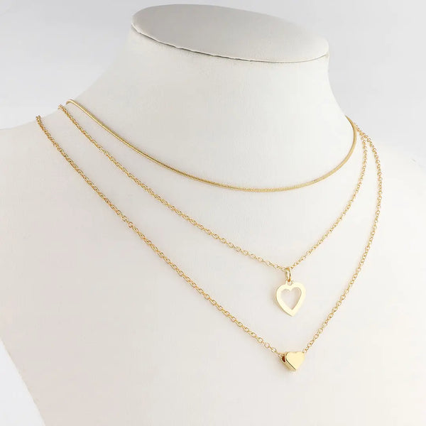 Set dorado bijou 3 colgantes