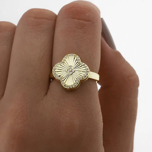 Anillo acero dorado