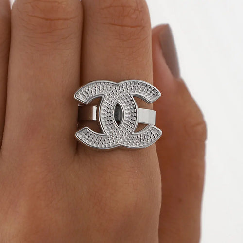 Anillo Chanel acero quirurgico