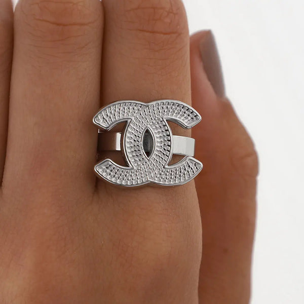 Anillo Chanel acero quirurgico