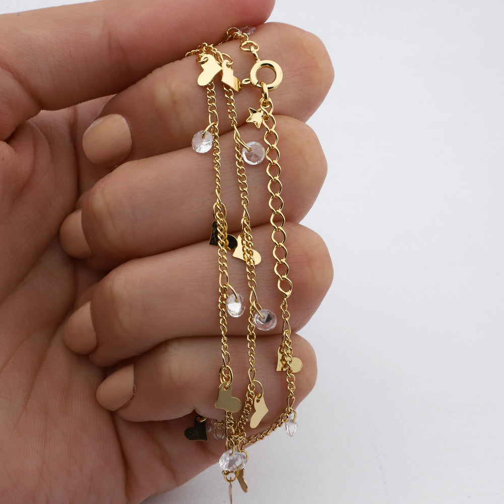 Cadena acero dorado premium