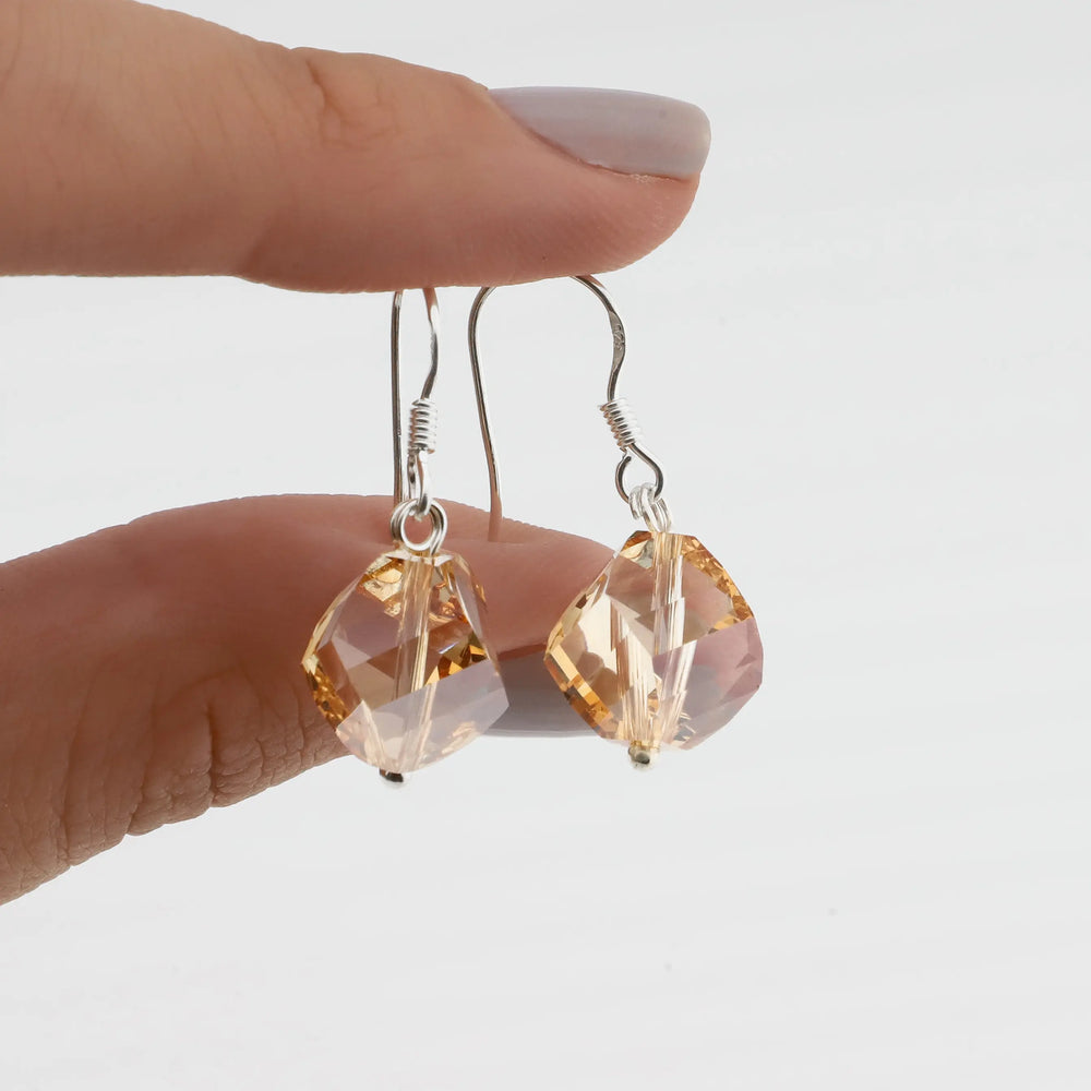Aros acero blanco Swarovski premium