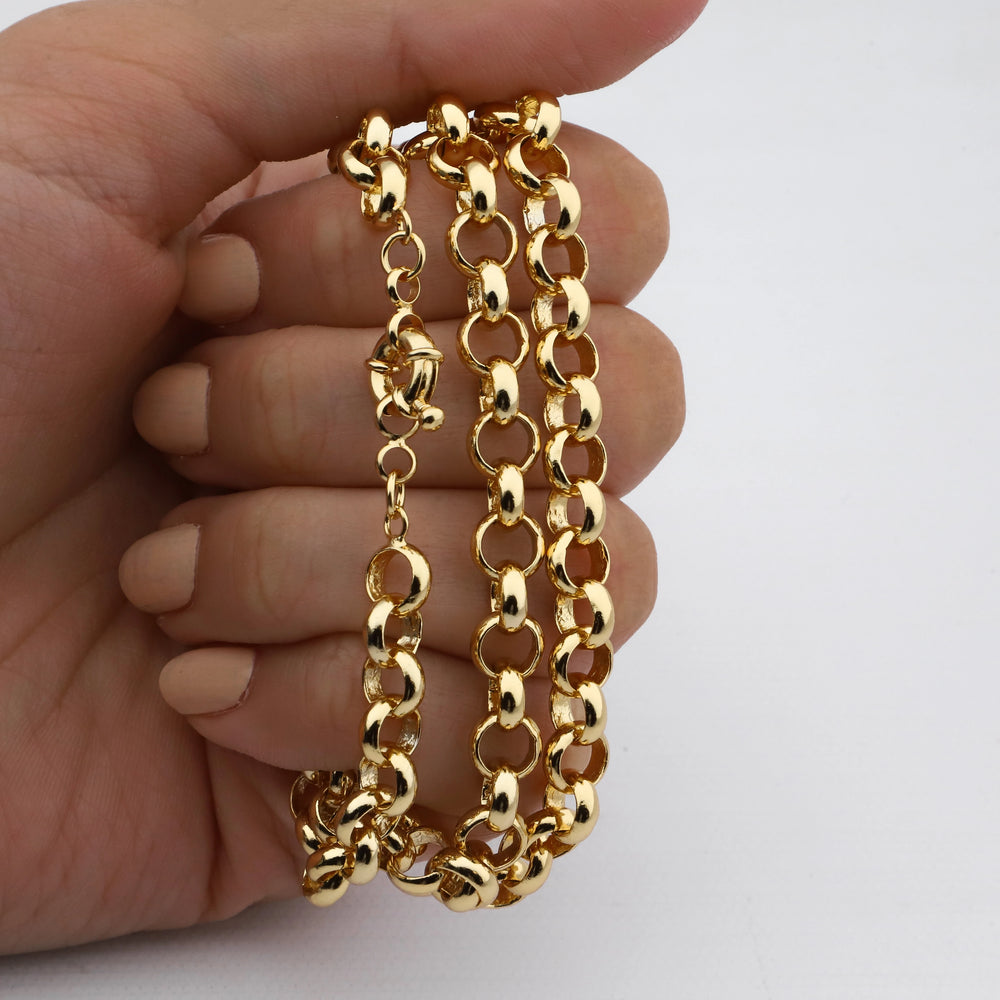 Cadena acero dorado premium