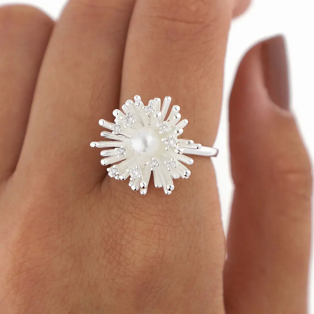Anillo regulable acero blanco