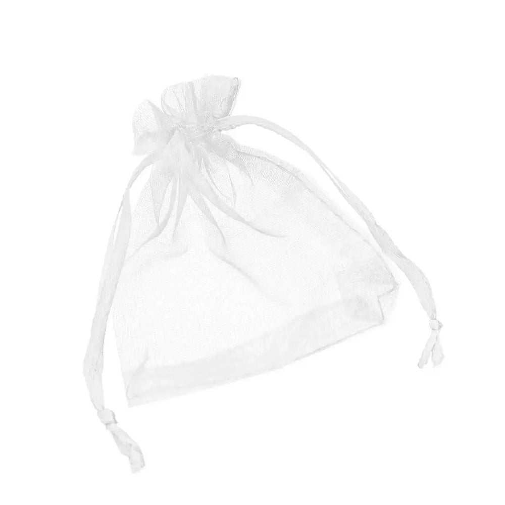 Bolsa de organza blanca