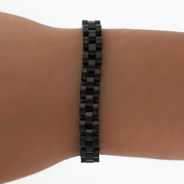 Pulsera acero negro