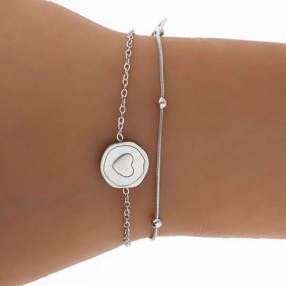 Pulsera bijou plateada