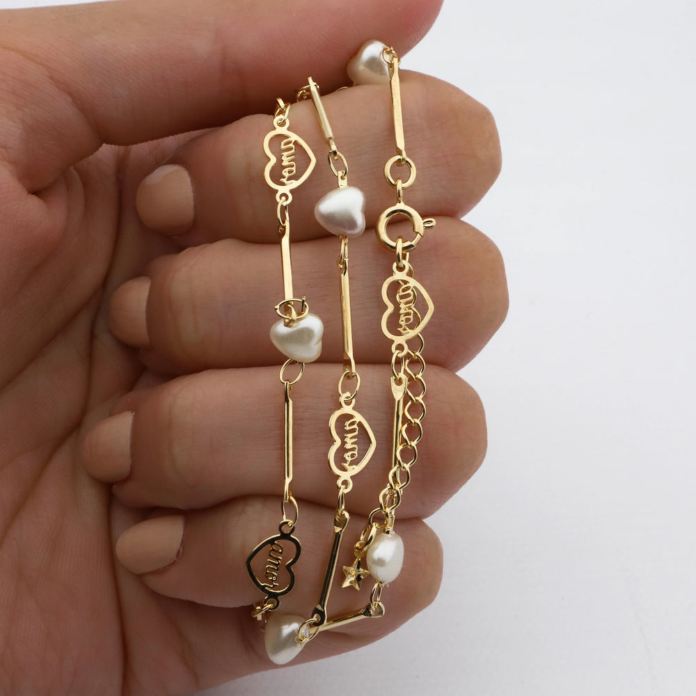 Cadena acero dorado premium